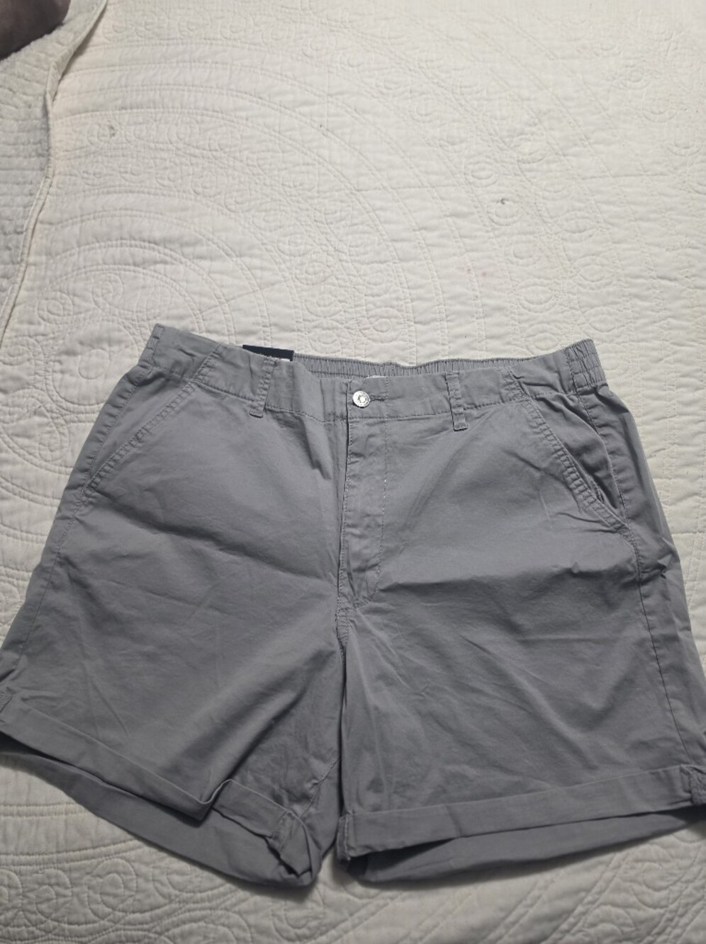 Kensie Gray Flat-Front Women’s Shorts
